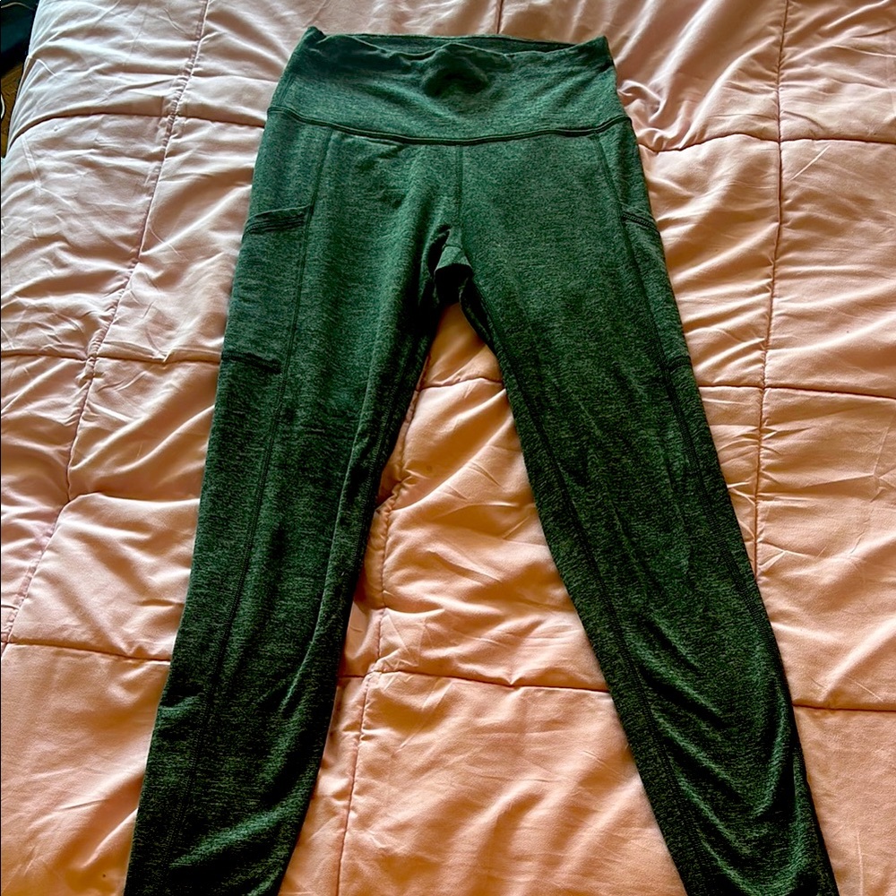 Dark Green High-Waisted Leggings